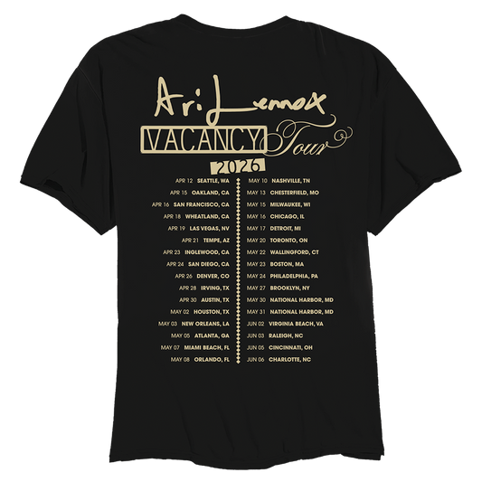 ARI LENNOX VACANCY ALBUM COVER 2026 TOUR T-SHIRT