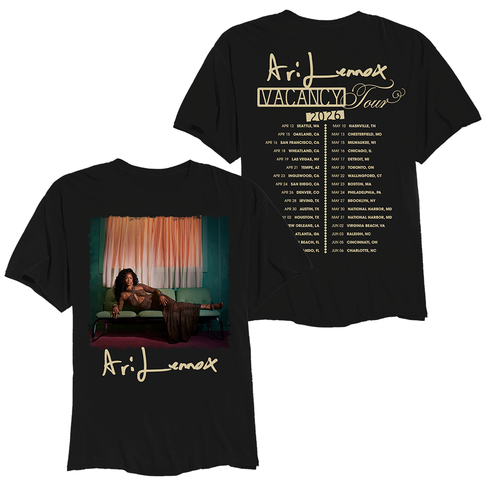 ARI LENNOX VACANCY ALBUM COVER 2026 TOUR T-SHIRT