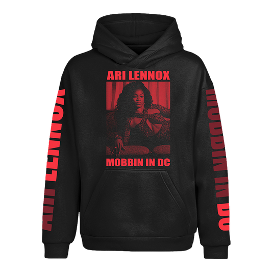 ARI LENNOX MOBBIN 2 COLOR REDS HOODIE BLK