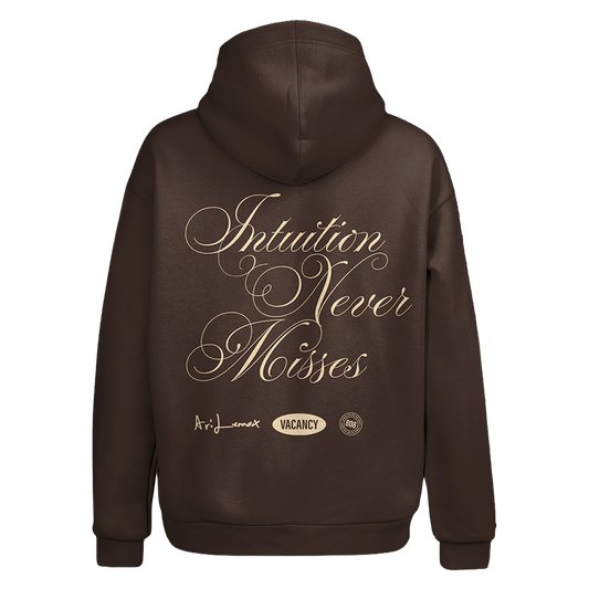 ARI LENNOX INTUITION NEVER MISSES HOODIE DK BRWN
