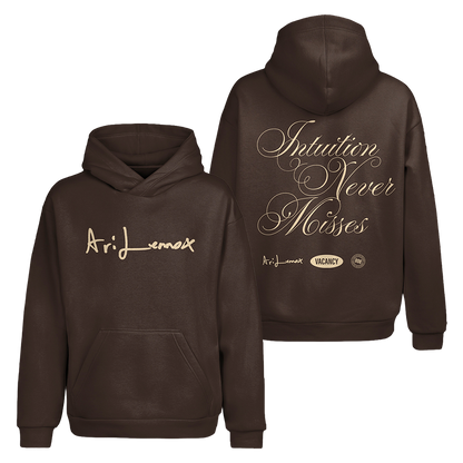 ARI LENNOX INTUITION NEVER MISSES HOODIE DK BRWN